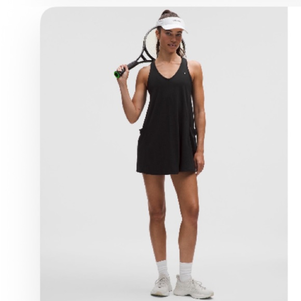Lululemon Jersey Racerback Tennis Dress Size XS Black